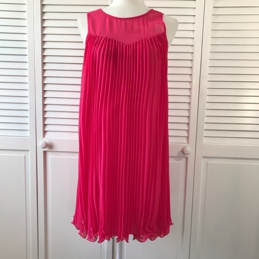 MAEVE By Anthropologie Pleated Pink Layered Dress Size 0